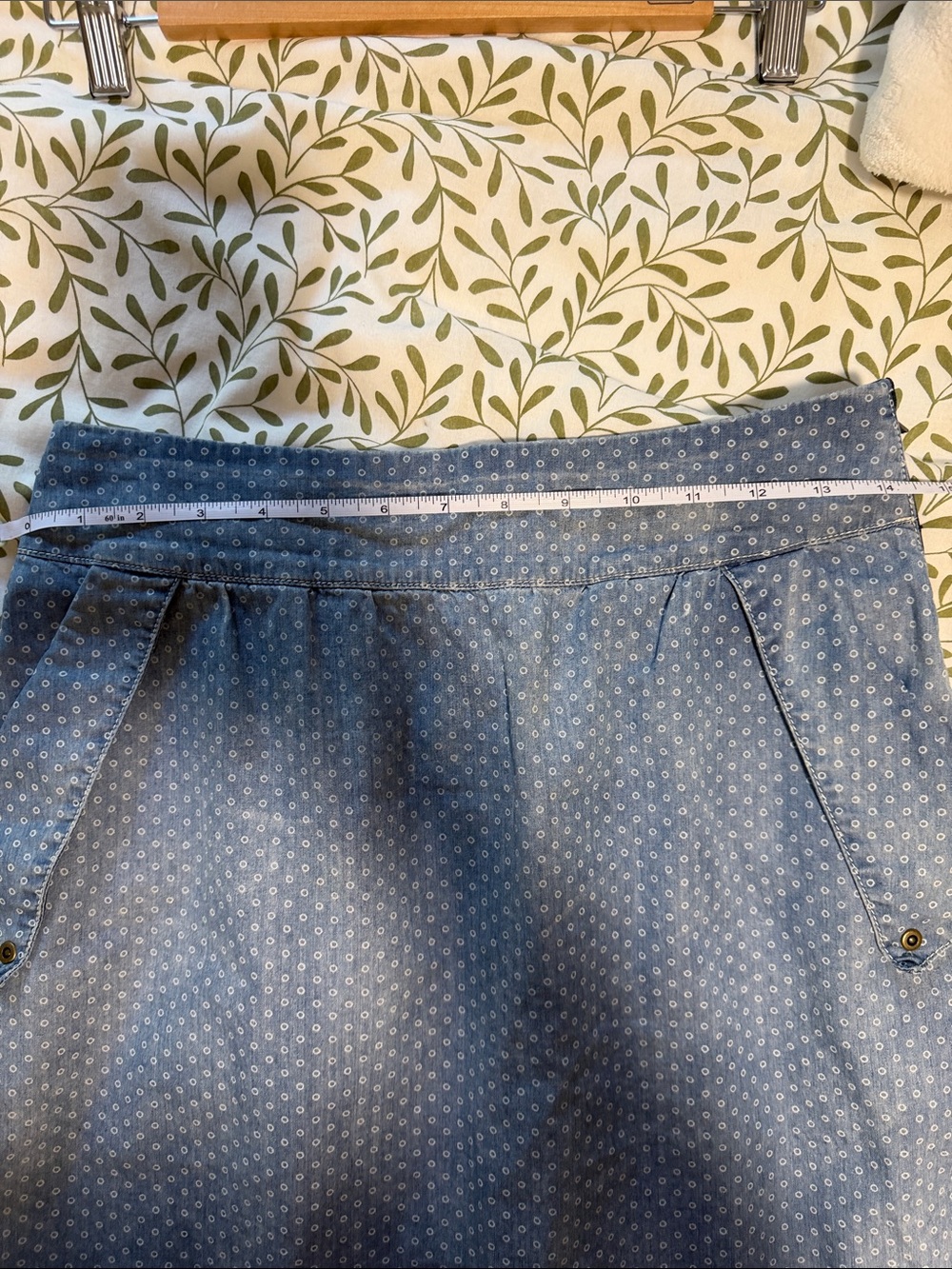 HOLDING HORSES Light Blue Polka Dot A-Line Skirt - Picture 4 of 7